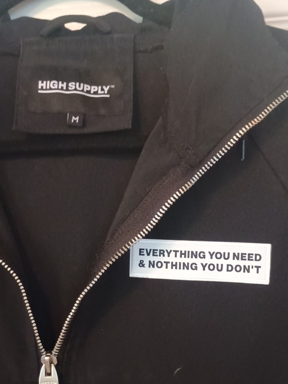 Men's Black Lightweight Zip Shirt Jacket